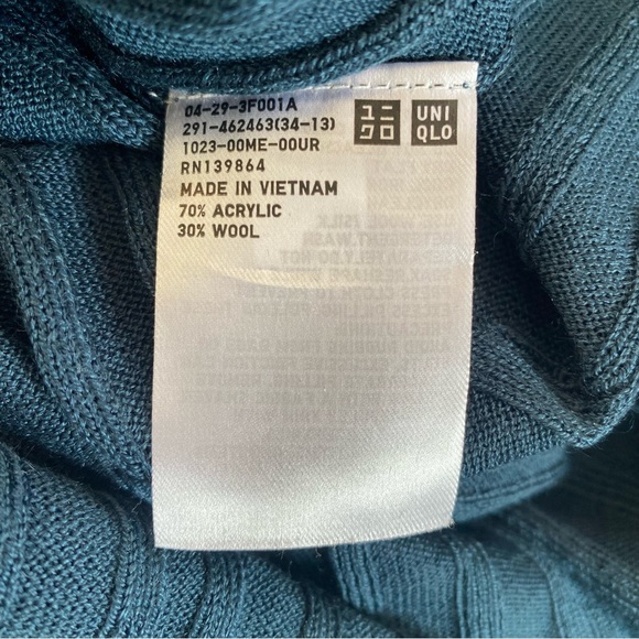 Ines de la Fressange x Uniqlo Sweater Dress Teal Wool Blend Knit XS - Picture 7 of 7